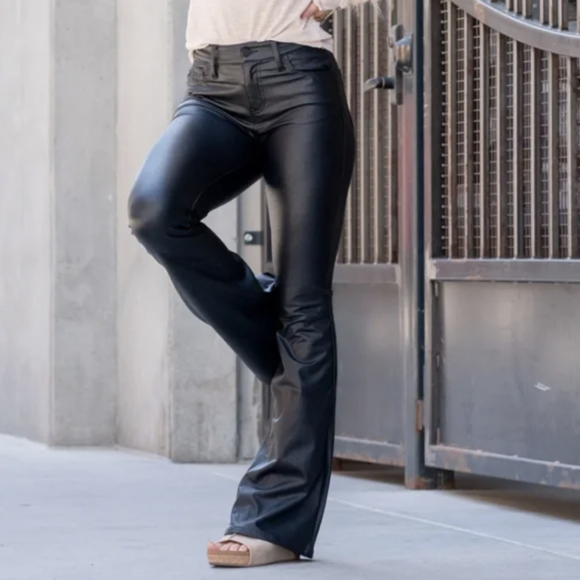 Flare Leather Pants